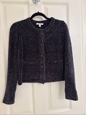 Splendid Chenille Charcoal Cardigan